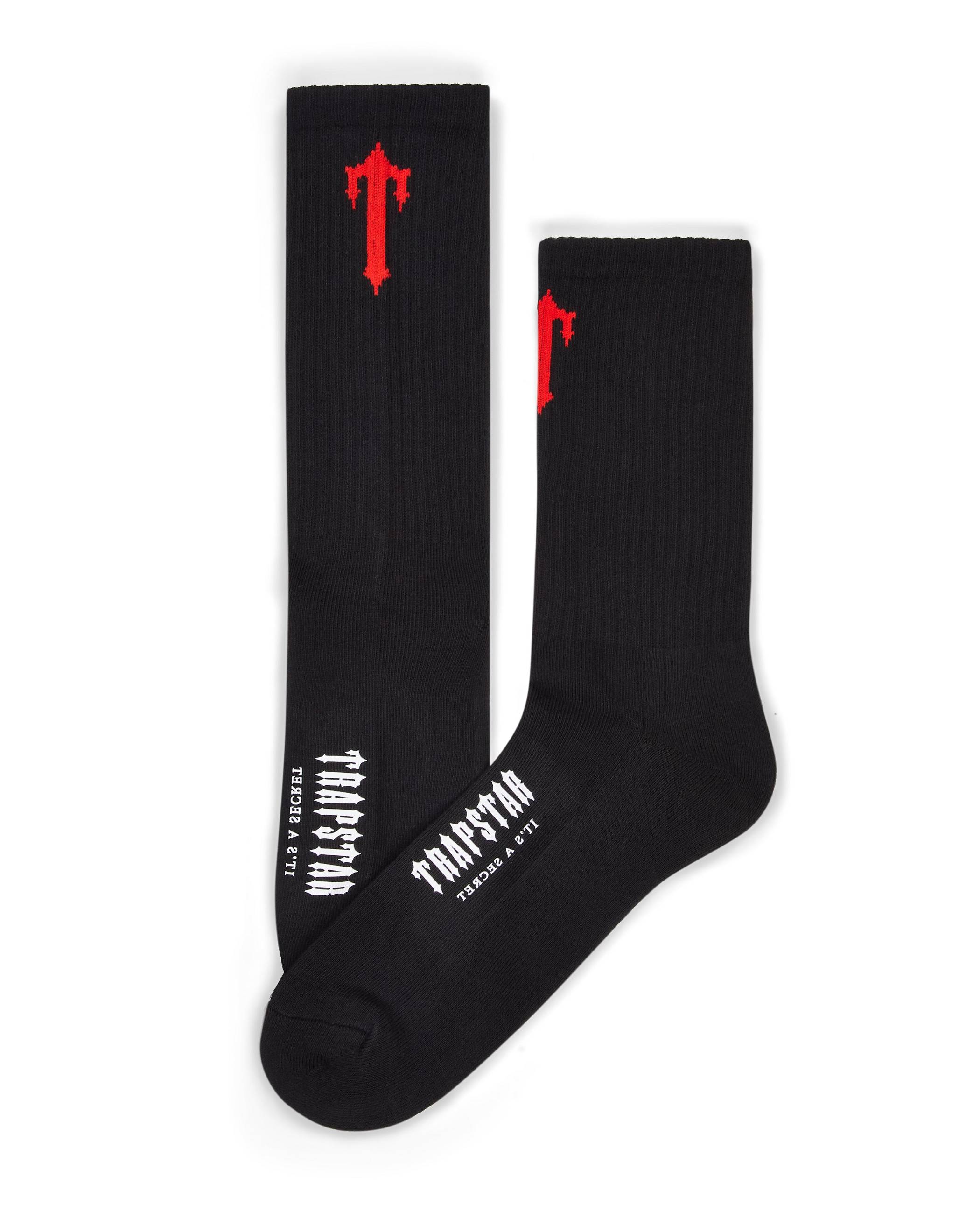Trapstar 3 Pack Irongate T Socks Black/White/Red | TS-65188