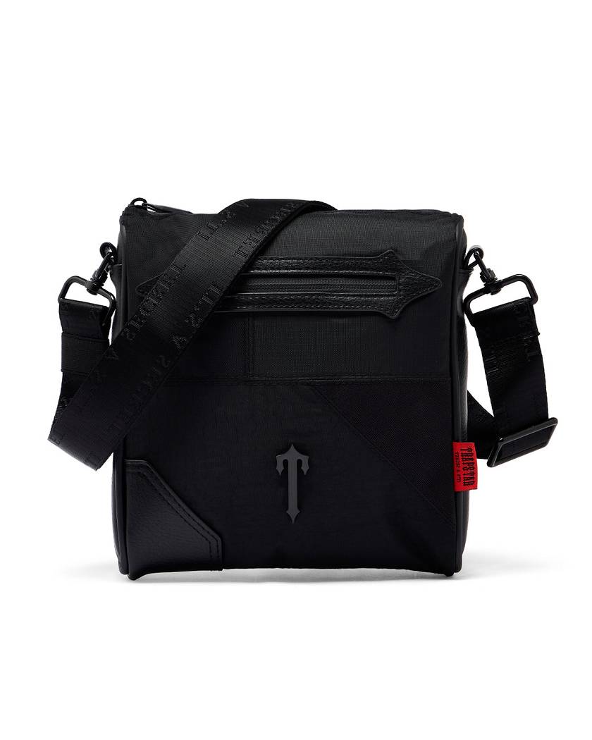 Trapstar Construct Messenger Bag Black | TS-65178