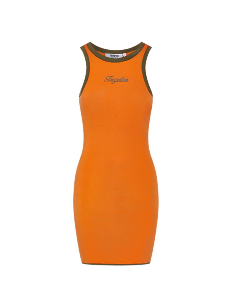 Trapstar Contrast Racer Dress Orange/Khaki | TS-65108