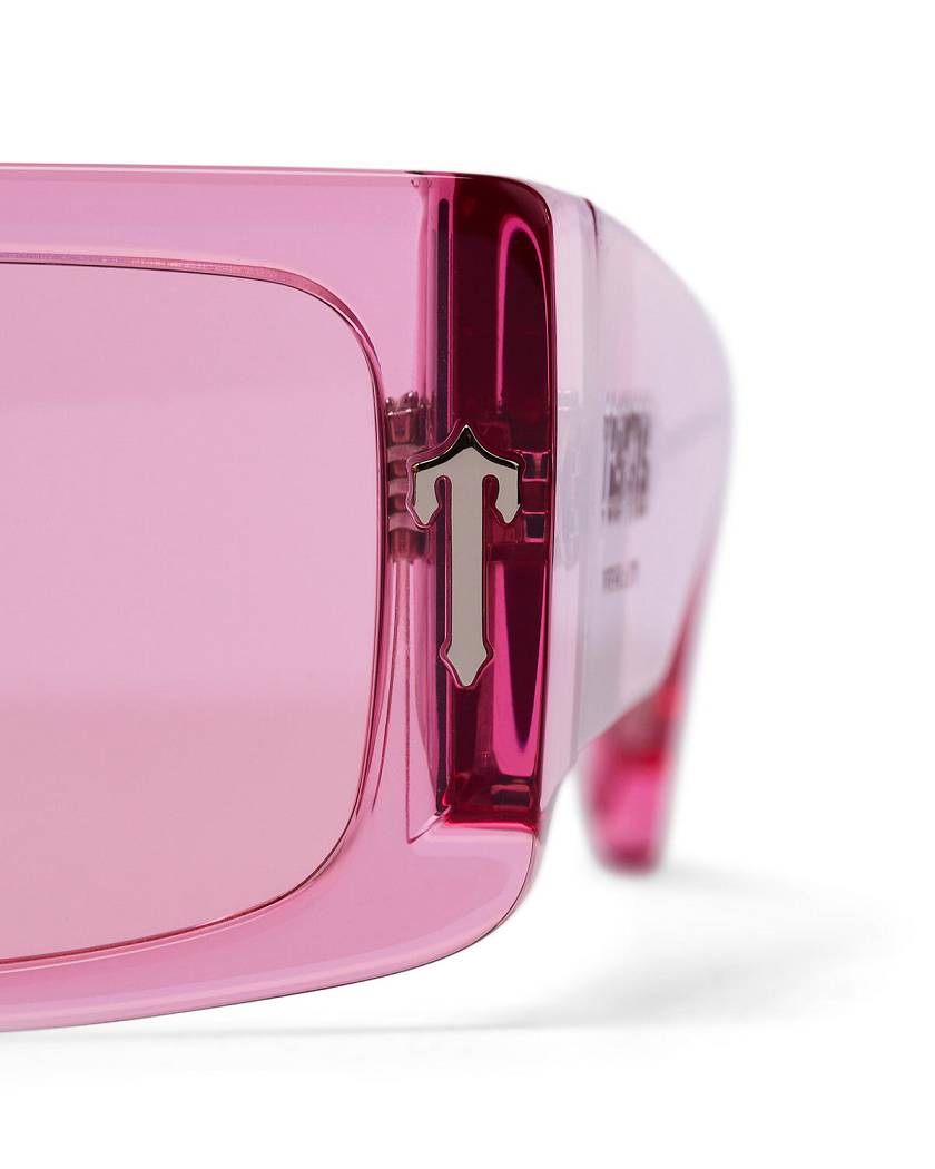 Trapstar Decoded Acetate Sunglasses Pink | TS-65073