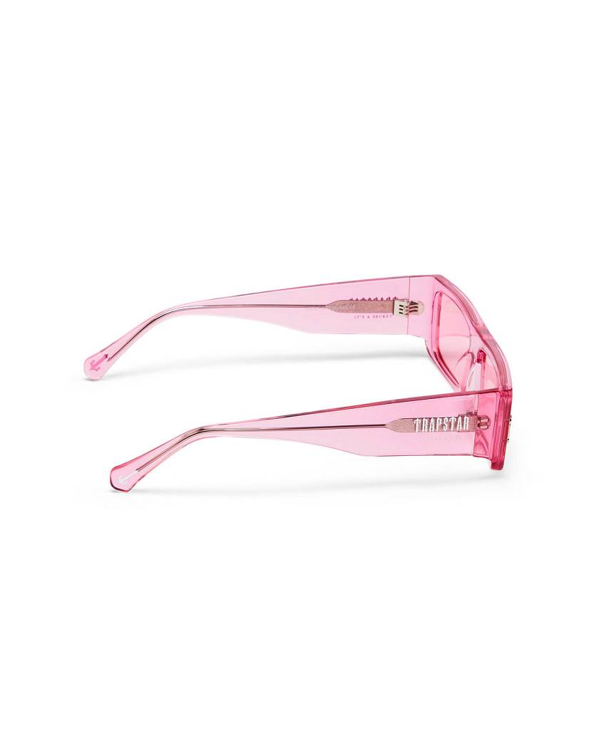 Trapstar Decoded Acetate Sunglasses Pink | TS-65073
