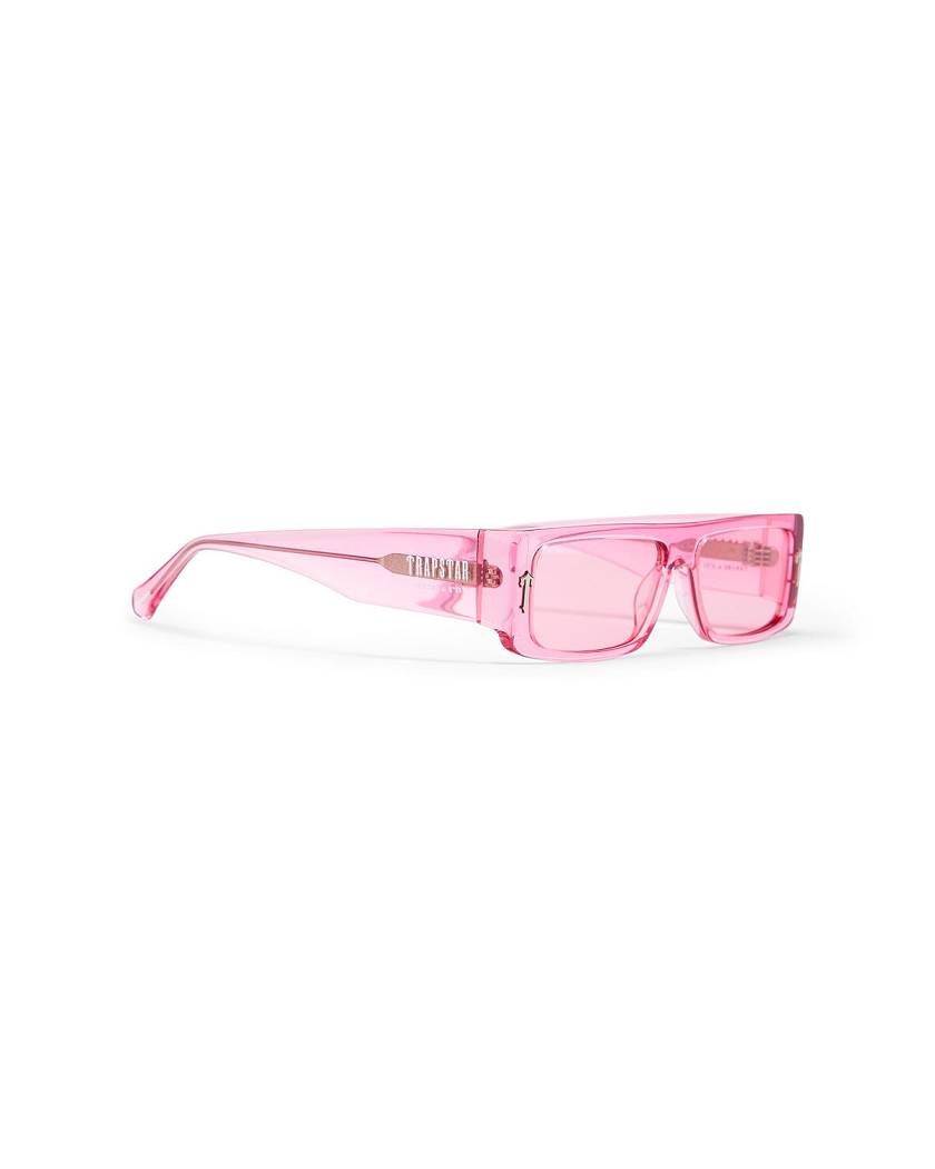 Trapstar Decoded Acetate Sunglasses Pink | TS-65073