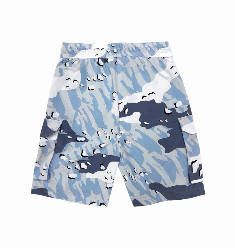 Trapstar Decoded Camo Shorts Blue Camo | TS-64895