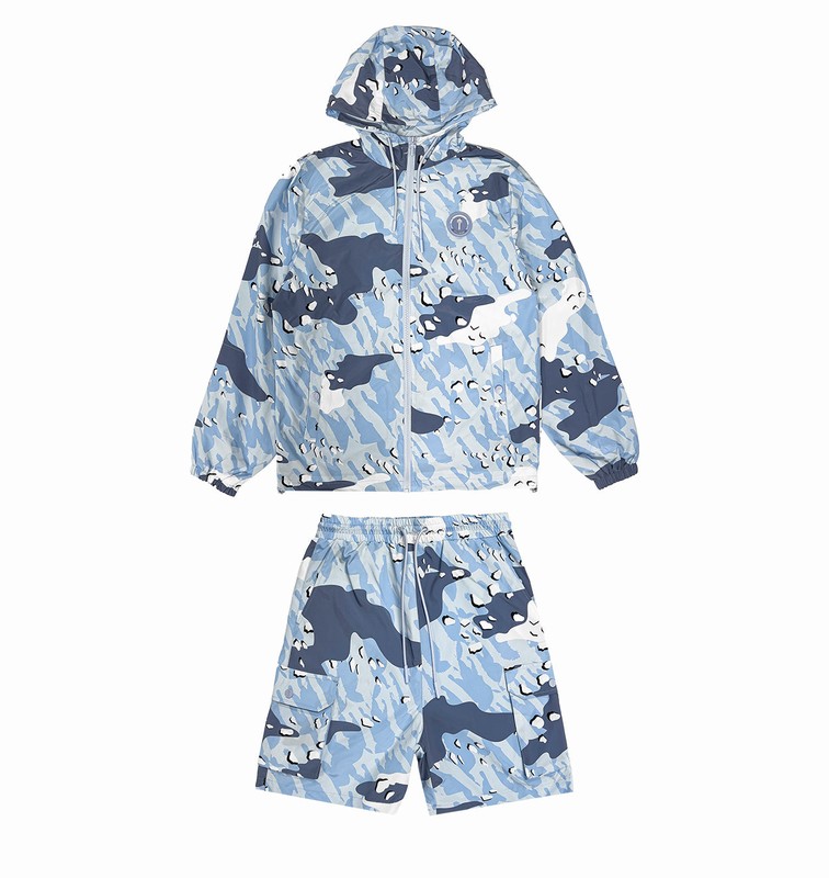 Trapstar Decoded Camo Shorts Blue Camo | TS-64895