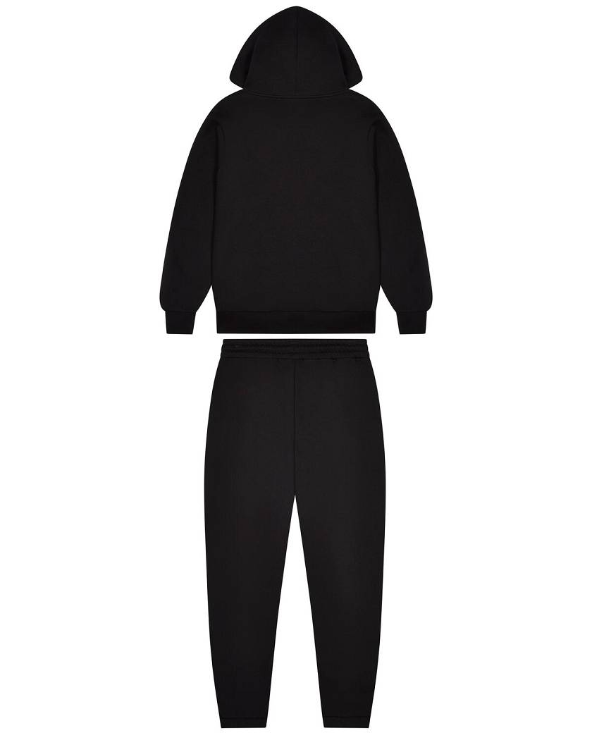 Trapstar Decoded Hooded Gel Tracksuit Black | TS-65381