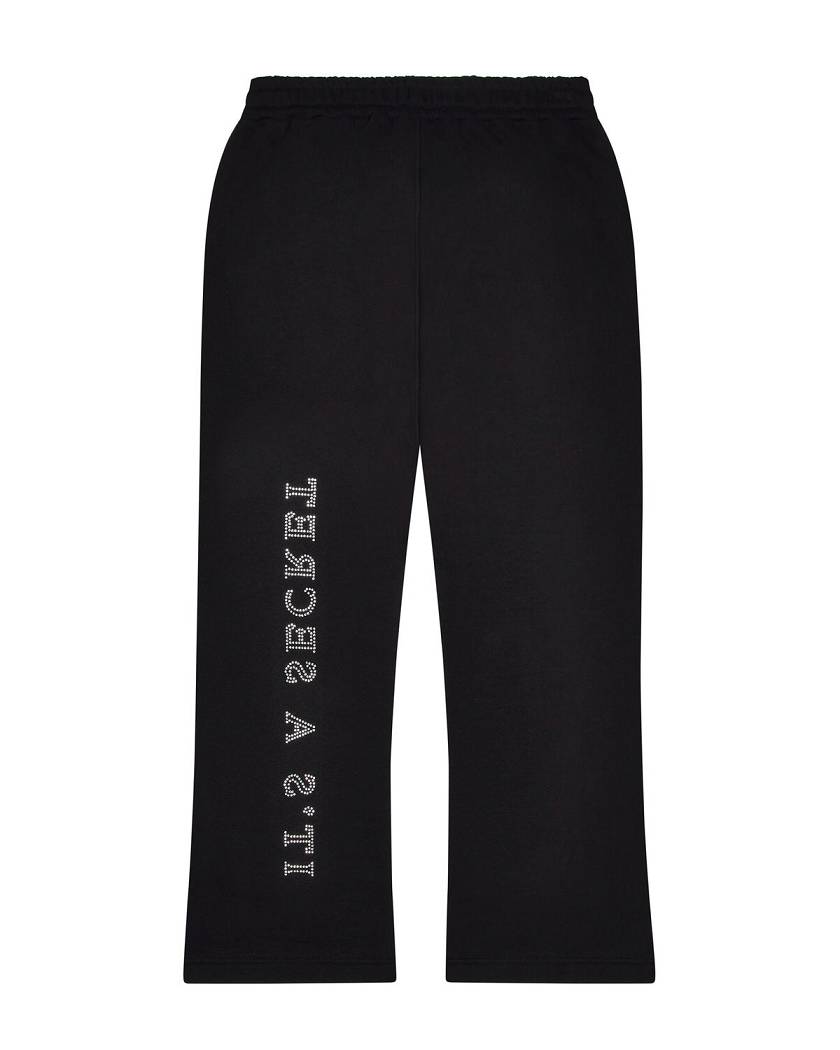 Trapstar Decoded Skull Diamante Jogger Black | TS-65391