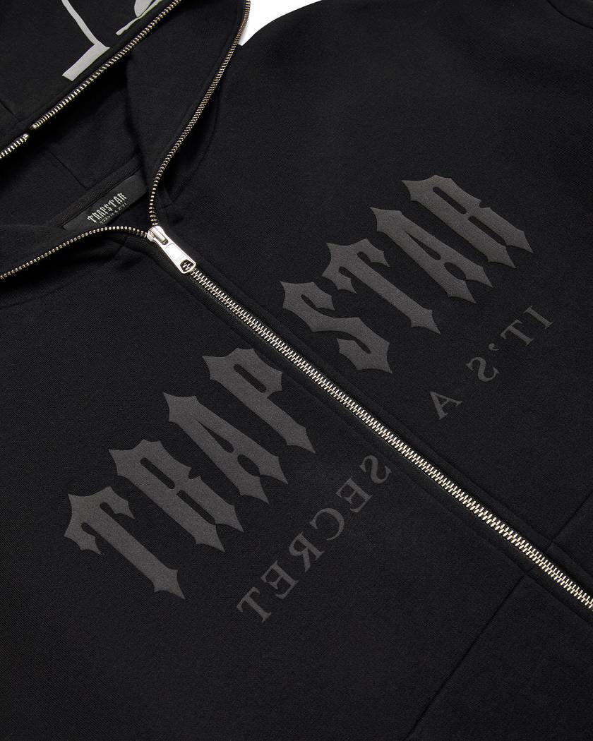 Trapstar Decoded Skull Rider Hoodie Black | TS-65341