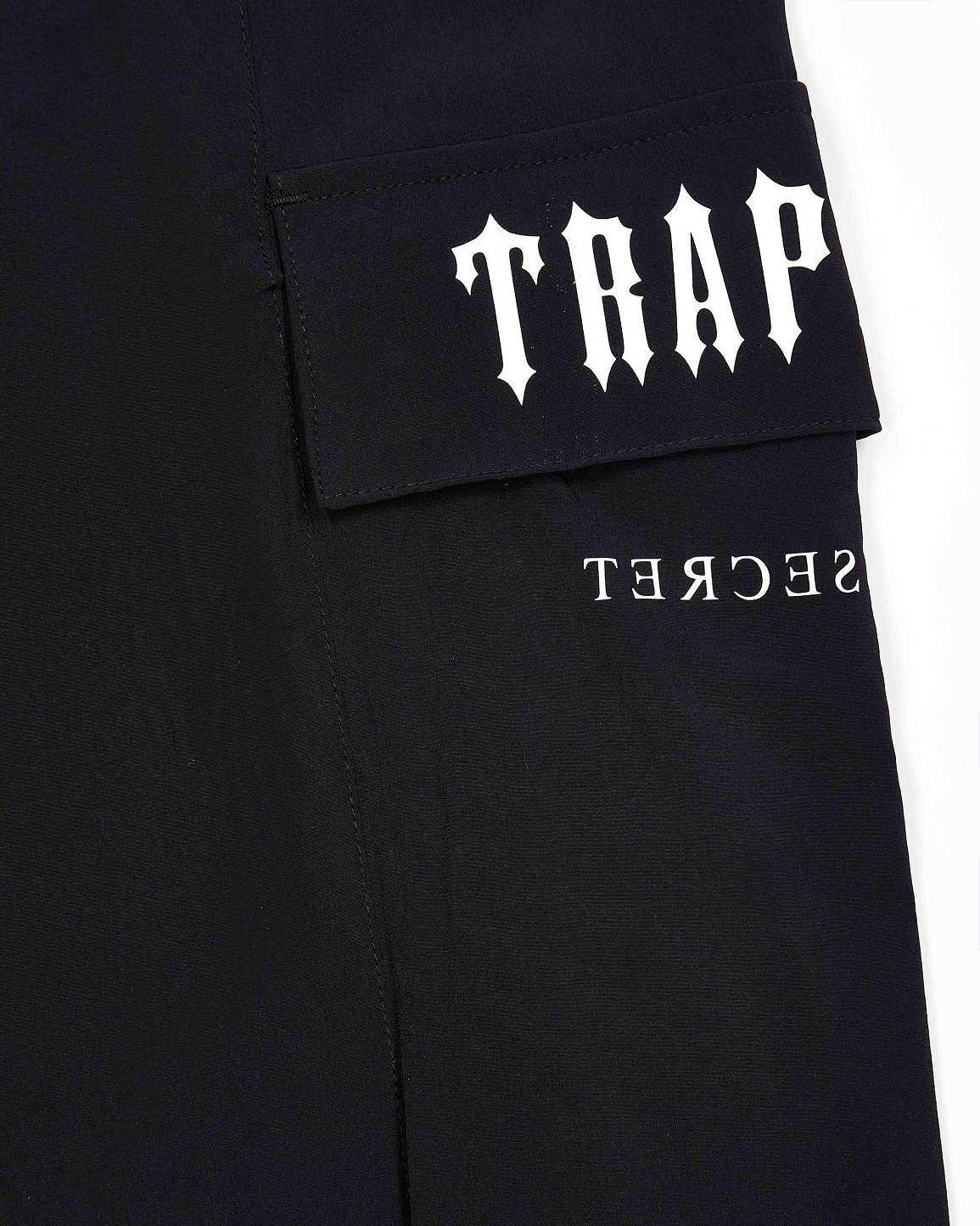 Trapstar Decoded Tech Track Pants Black | TS-65314