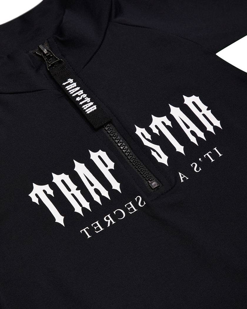 Trapstar Decoded Zip LS Top Black/Green | TS-65114