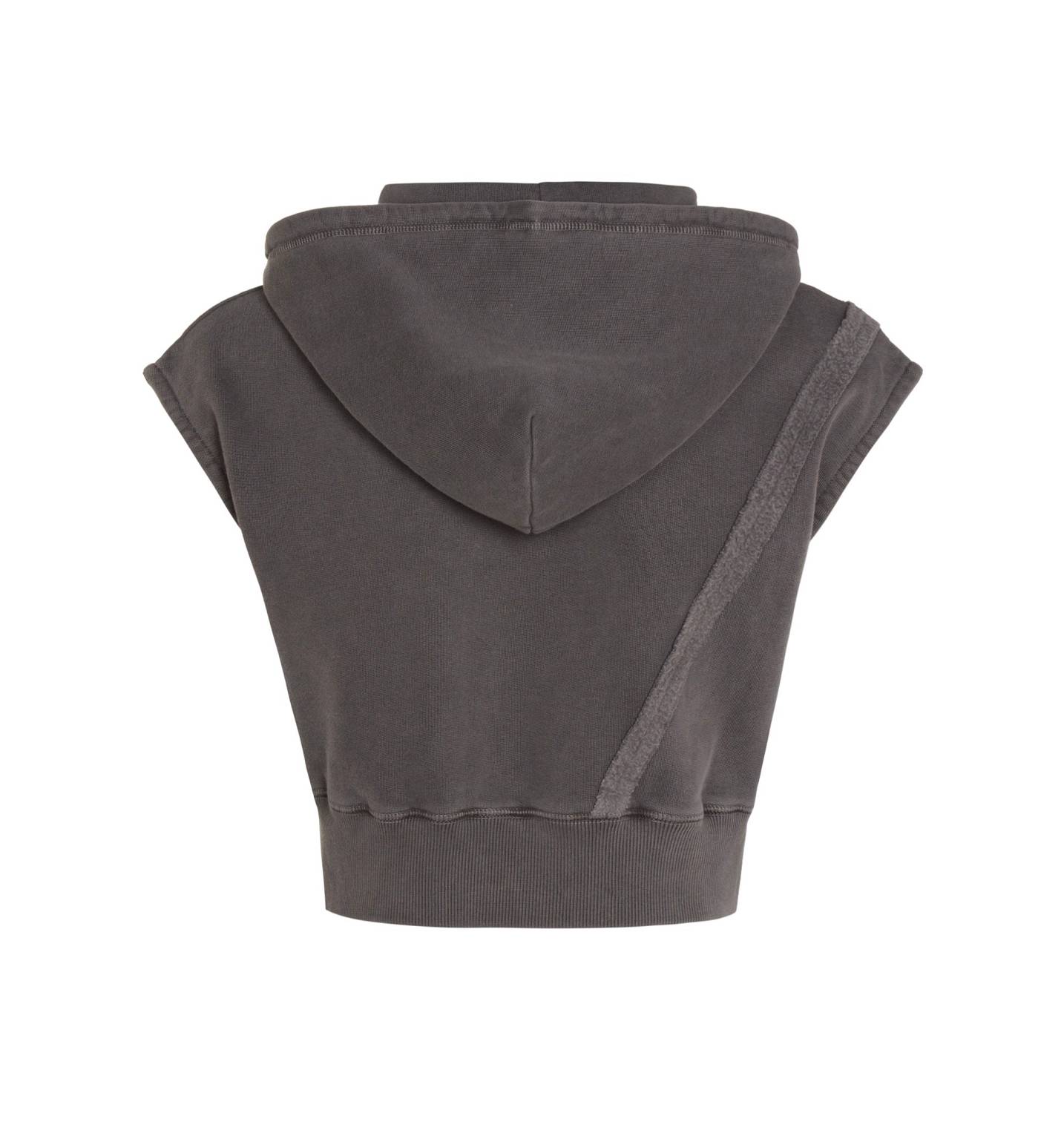 Trapstar Deconstructed Cropped Sleeveless Hoodie Enzyme Wash | TS-65127