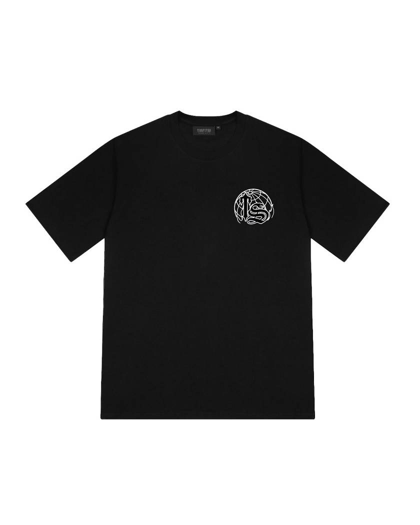 Trapstar Global Takeover Print Tee Black | TS-65253
