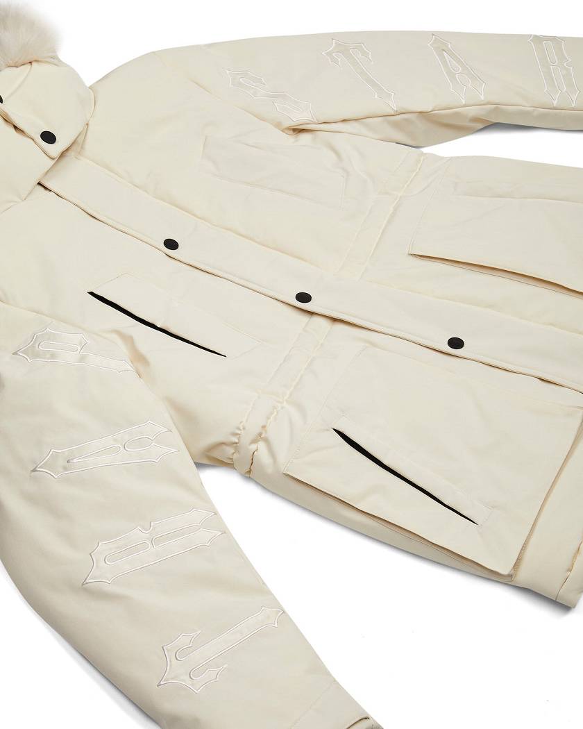 Trapstar Hooded Irongate Parker Off White | TS-65437