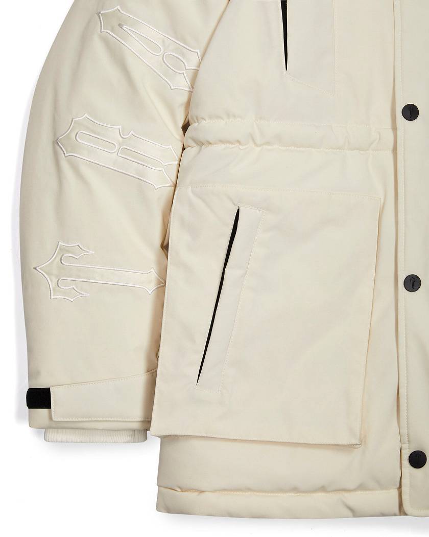 Trapstar Hooded Irongate Parker Off White | TS-65437