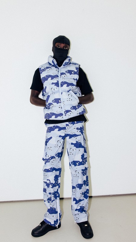 Trapstar Hyperdrive Cargos Blue Camo | TS-64861