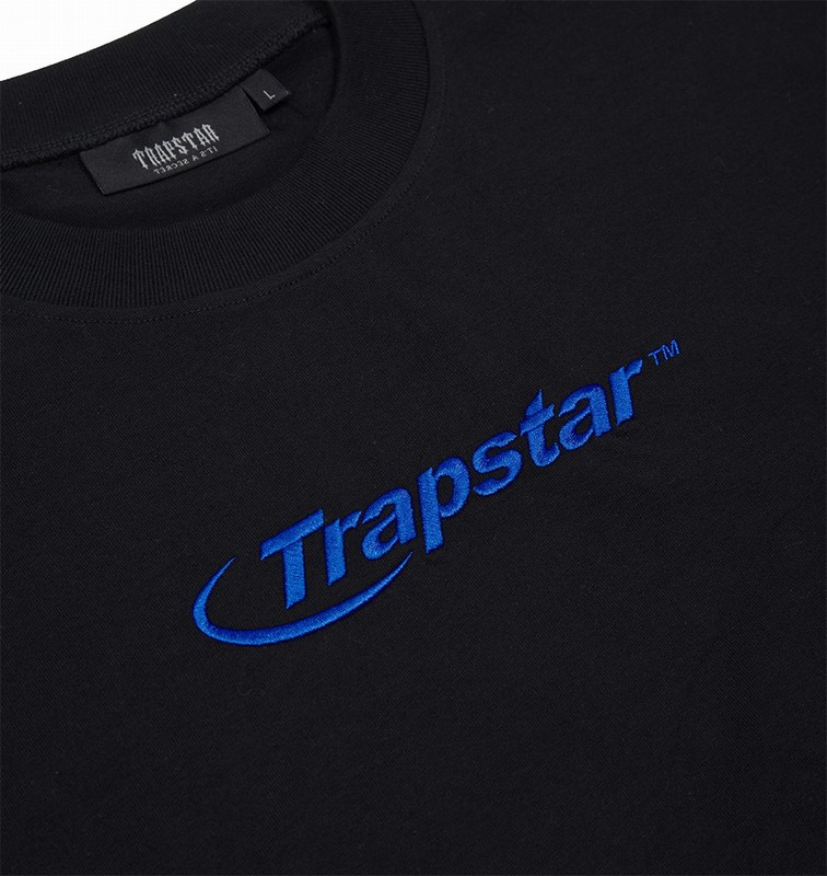 Trapstar Hyperdrive Embroidered Black / Blue | TS-65026