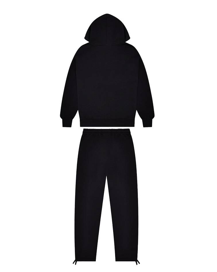 Trapstar Hyperdrive Embroidered Tracksuit Black | TS-65387