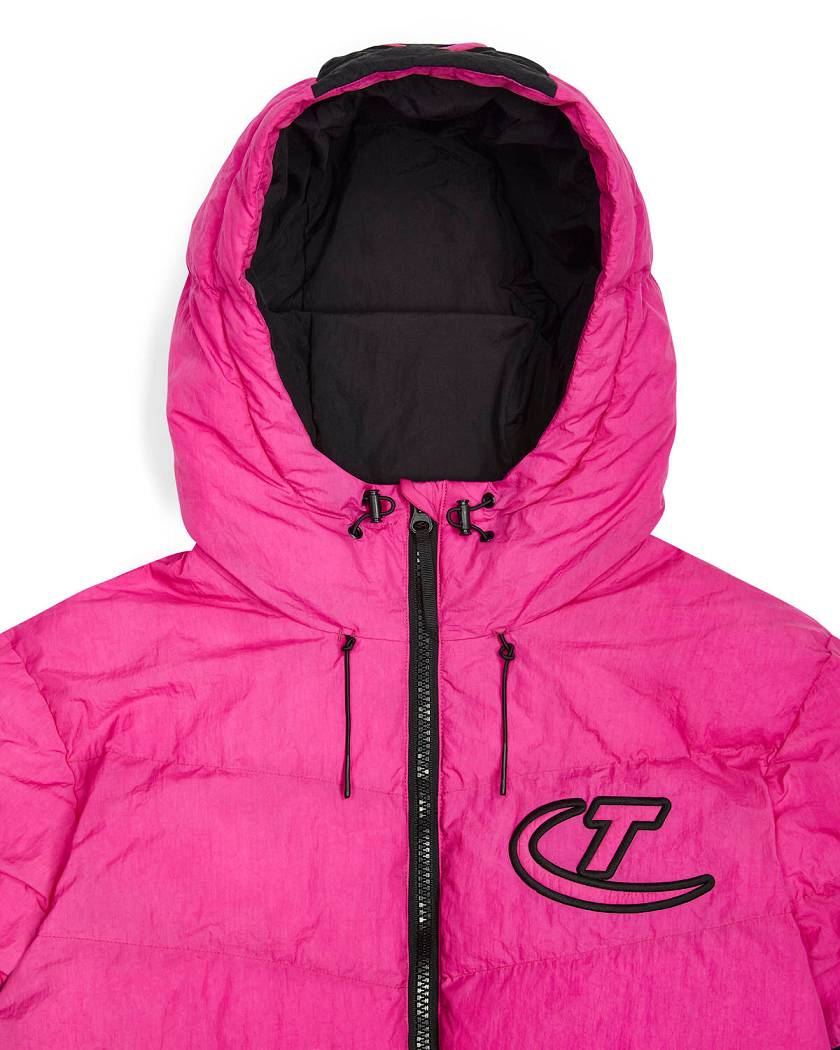 Trapstar Hyperdrive Hooded Puffer Black/Pink | TS-65444