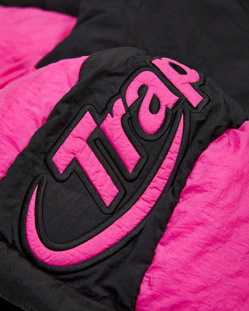 Trapstar Hyperdrive Hooded Puffer Black/Pink | TS-65444