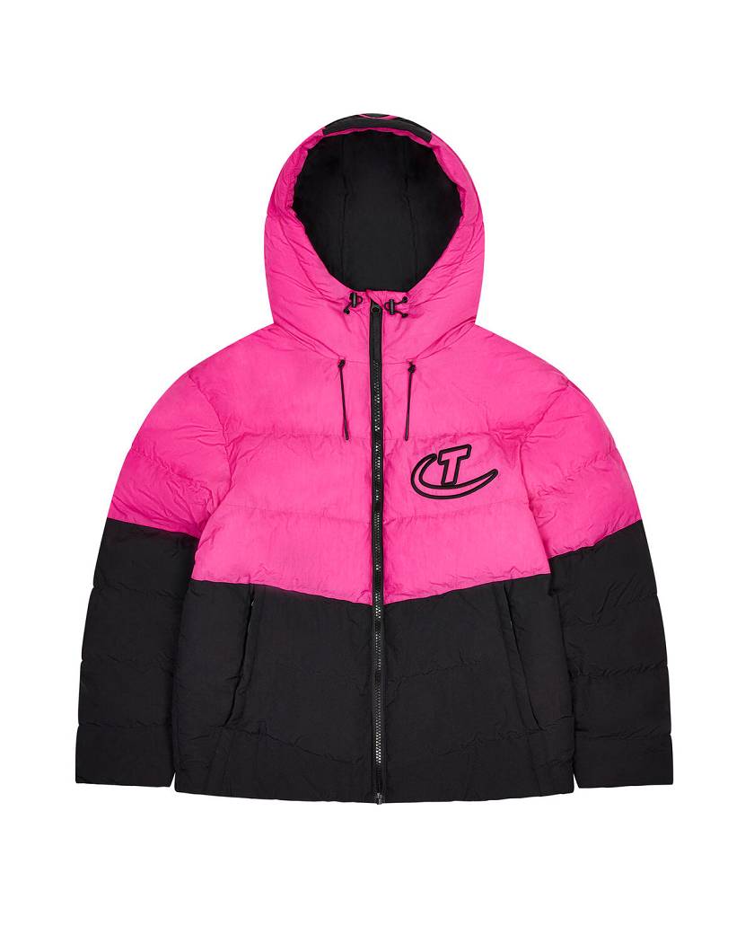 Trapstar Hyperdrive Hooded Puffer Black/Pink | TS-65444