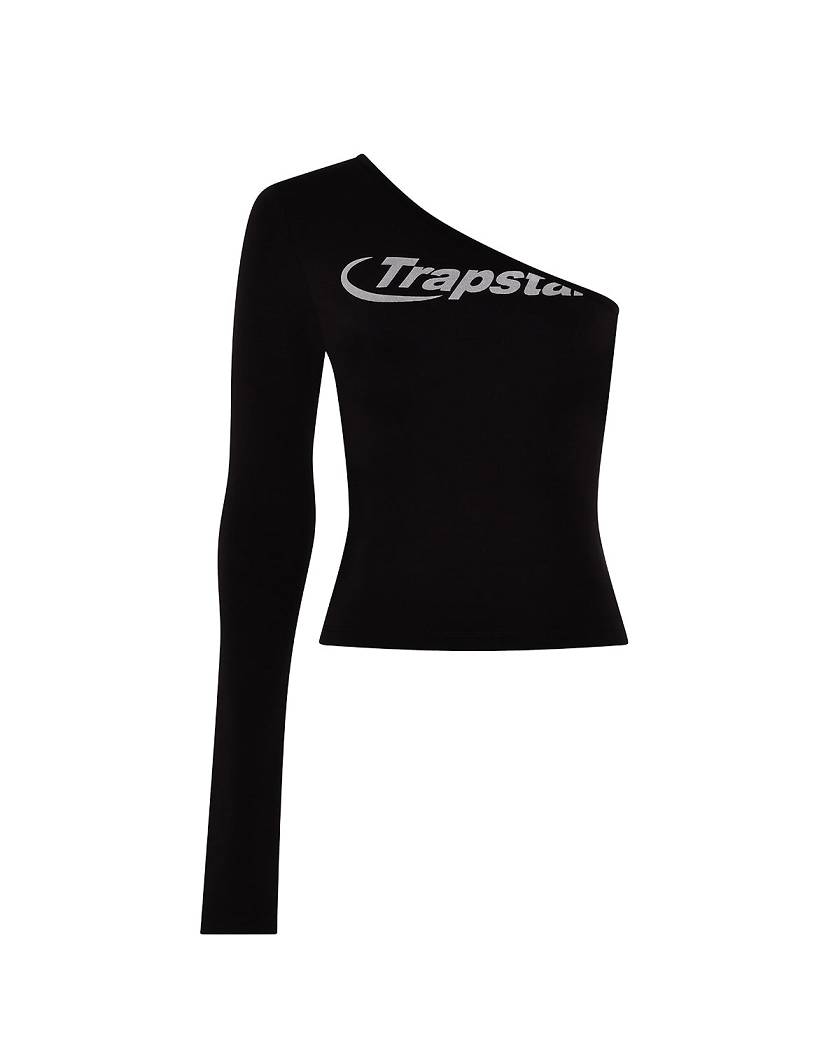 Trapstar Hyperdrive One Shoulder Top Black/Reflective | TS-65115