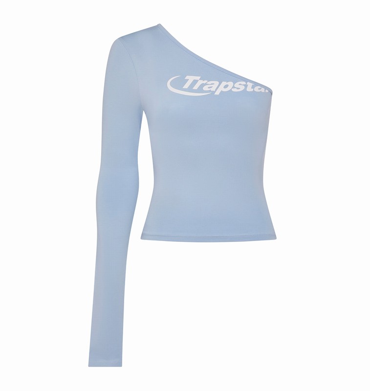 Trapstar Hyperdrive One Shoulder Top Blue | TS-64797