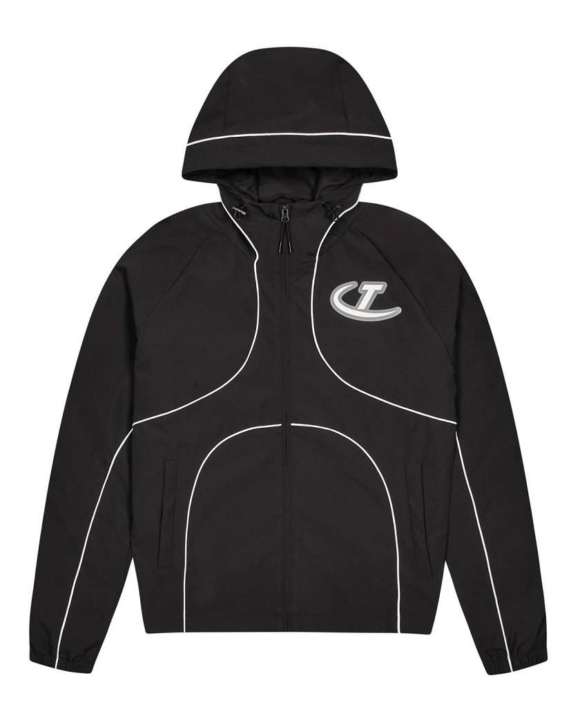 Trapstar Hyperdrive Piped Windbreaker Black | TS-65433
