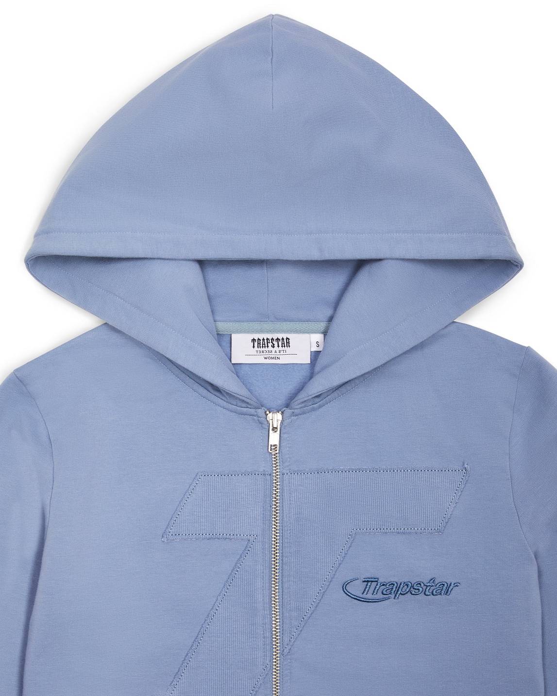 Trapstar Hyperdrive Rib Panel Zip Hoodie Blue | TS-65159