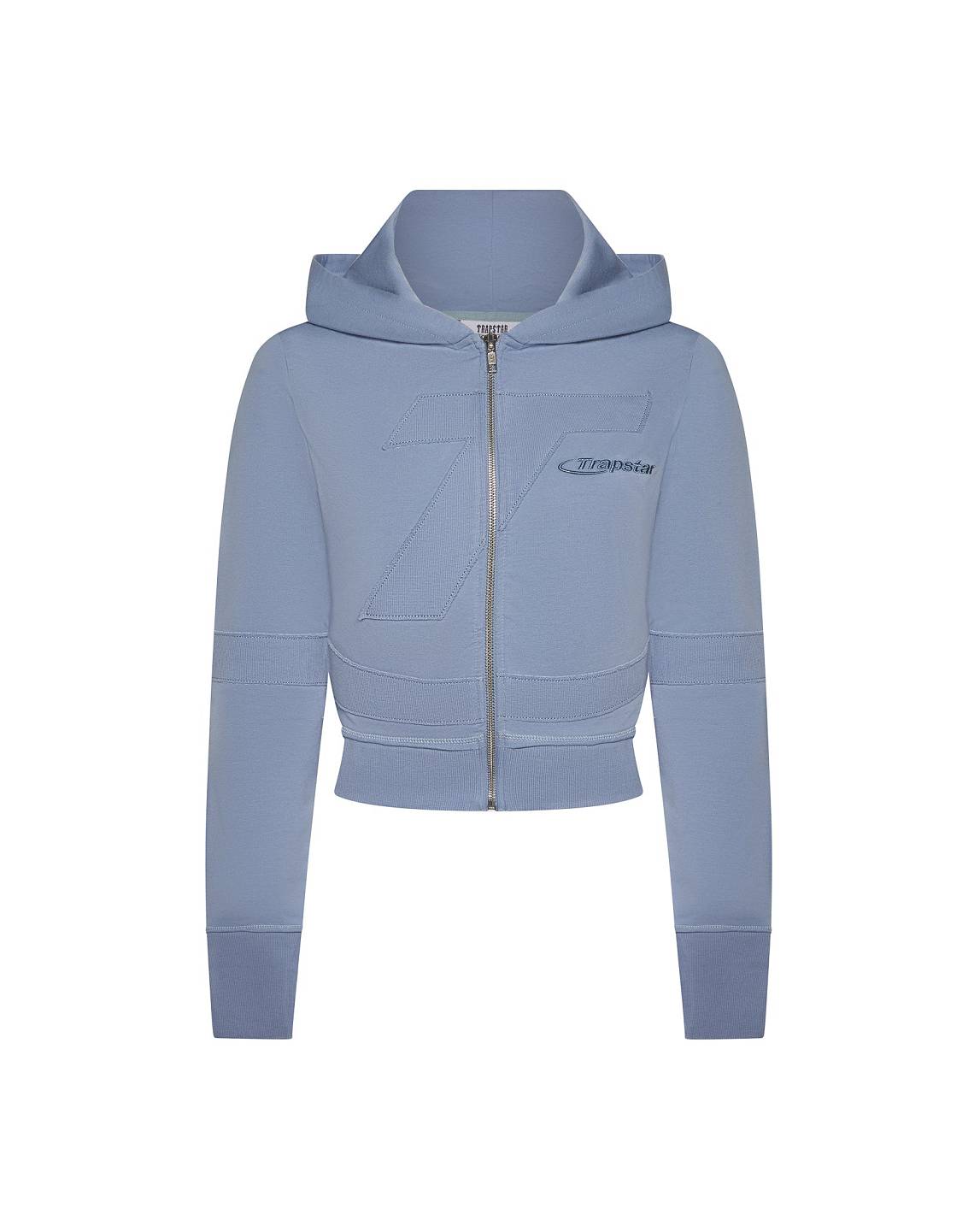 Trapstar Hyperdrive Rib Panel Zip Hoodie Blue | TS-65159