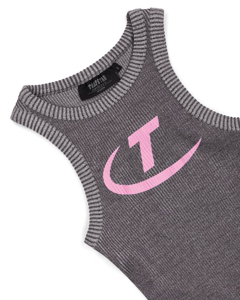 Trapstar Hyperdrive Two Tone Vest Black/Pink | TS-65120