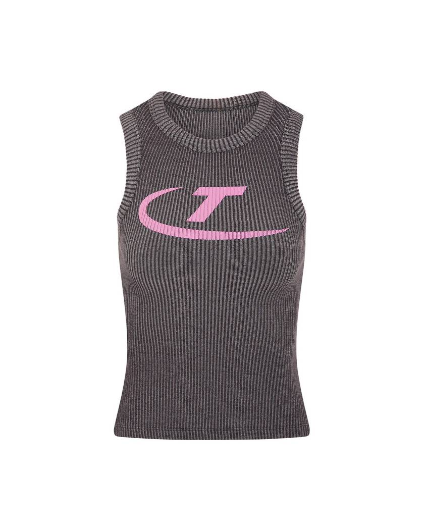 Trapstar Hyperdrive Two Tone Vest Black/Pink | TS-65120