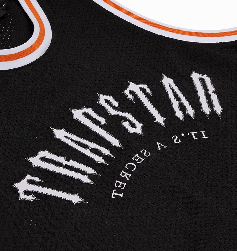 Trapstar Irongate Arch Basketball Vest Black / White / Orange | TS-64904
