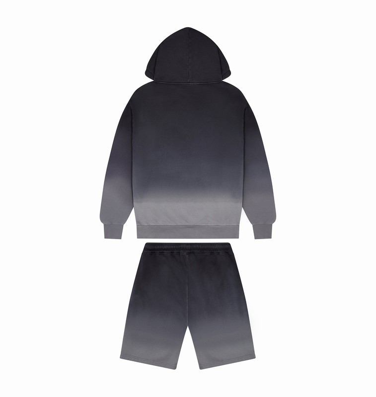 Trapstar Irongate Arch Chenille Hoodie Short Black | TS-64945