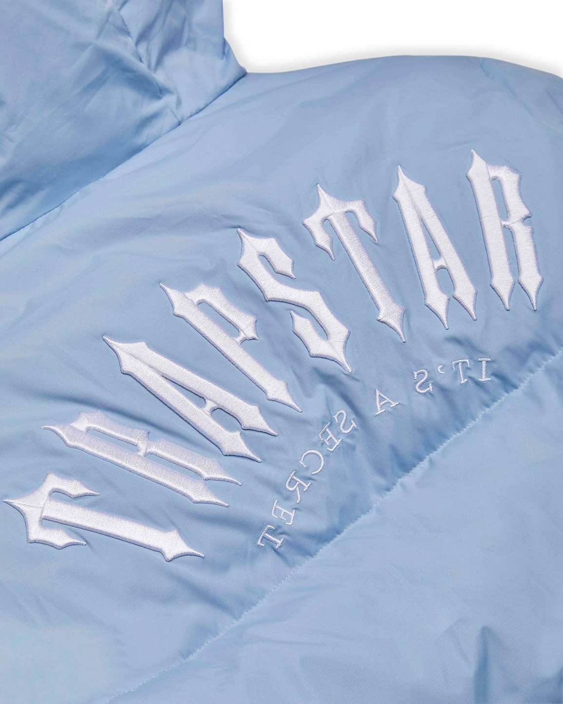 Trapstar Irongate Arch Hooded Puffer Blue | TS-65432