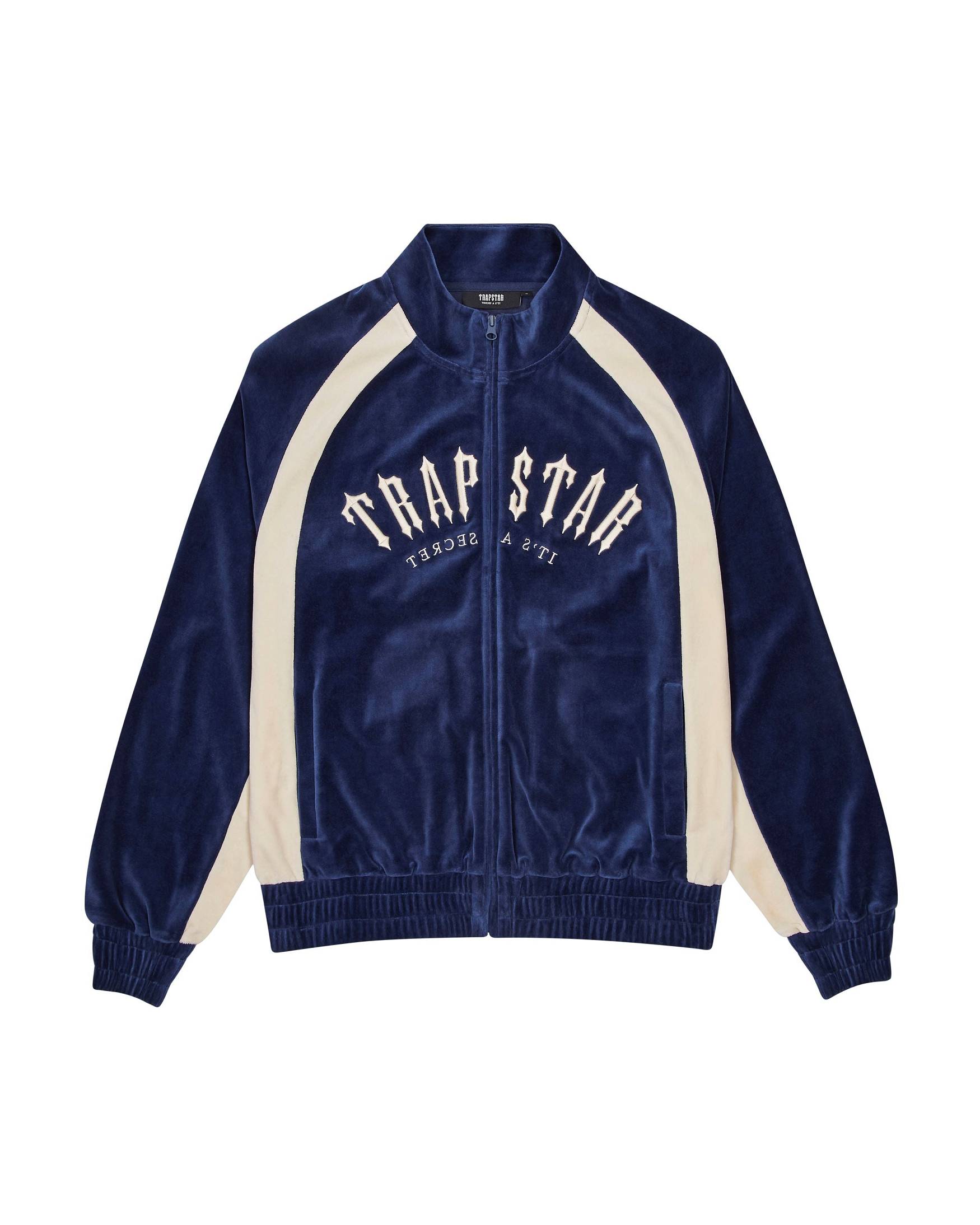 Trapstar Irongate Arch Velour Tracksuit Navy | TS-65374