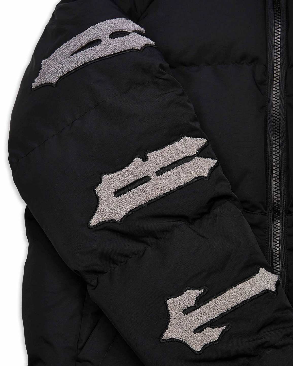 Trapstar Irongate Chenille Sleeve Puffer Black | TS-65430