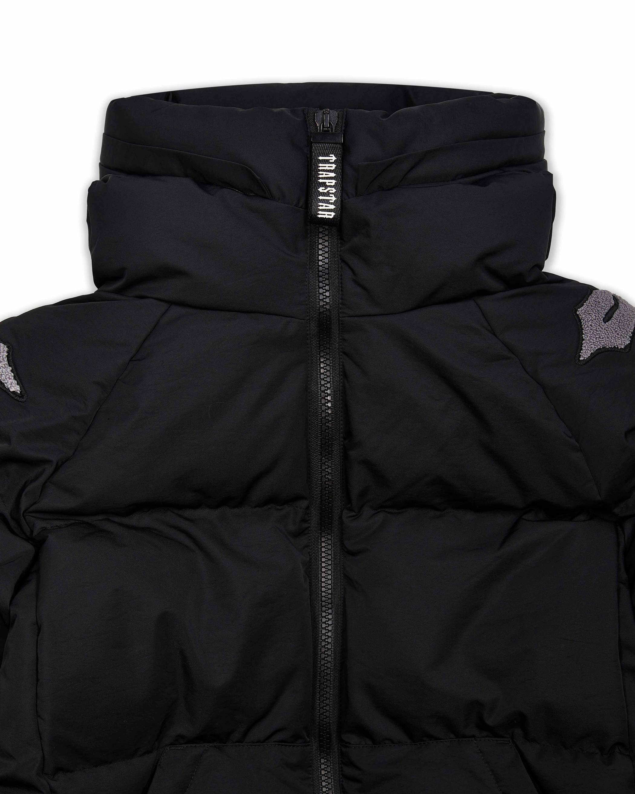 Trapstar Irongate Chenille Sleeve Puffer Black | TS-65430