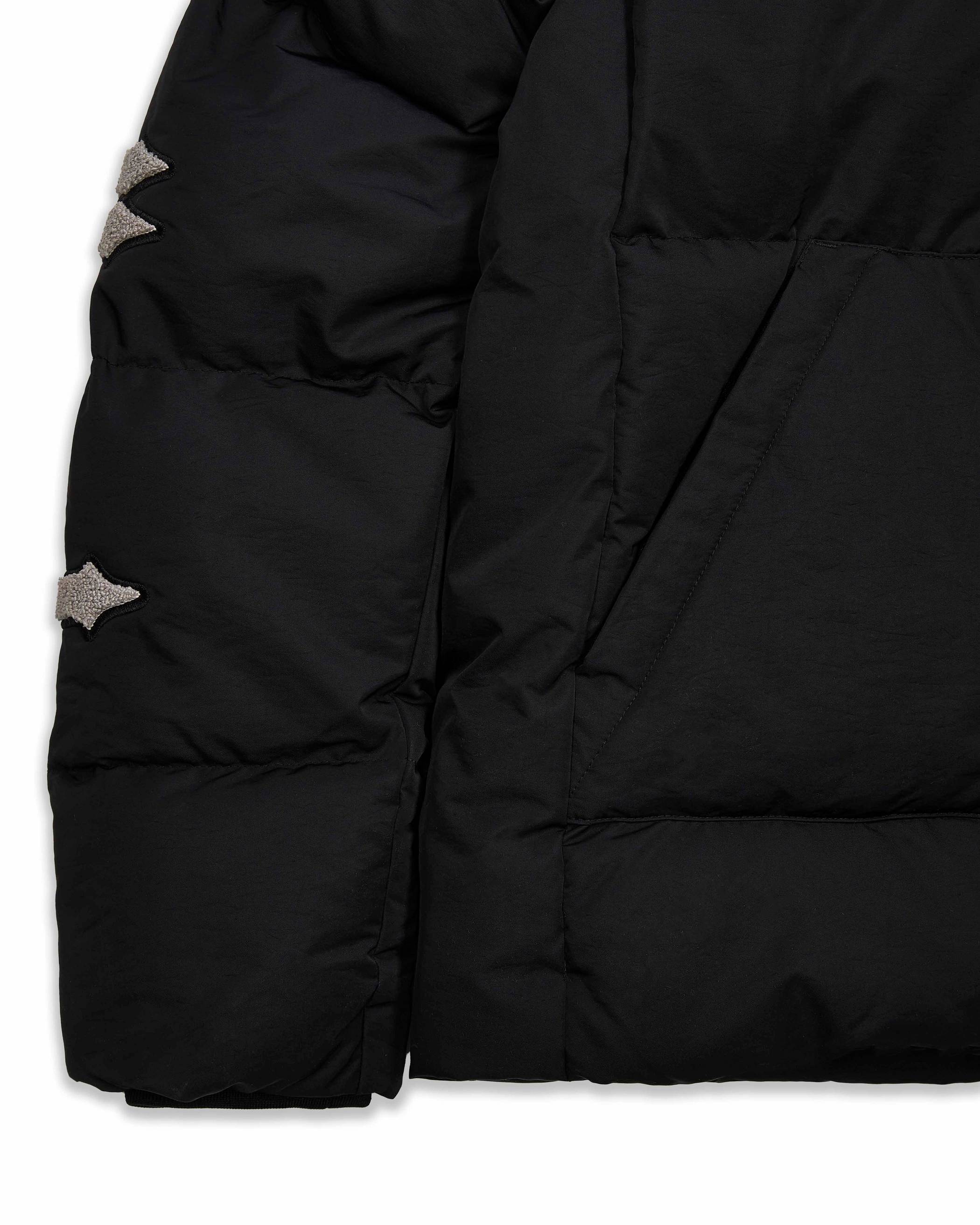 Trapstar Irongate Chenille Sleeve Puffer Black | TS-65430