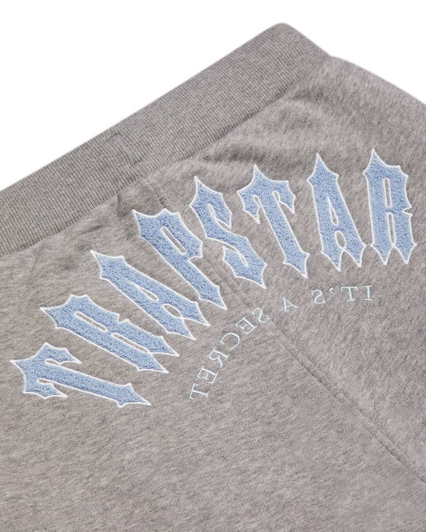 Trapstar Irongate Chenille Slim Fit Track Bottoms Grey | TS-65134