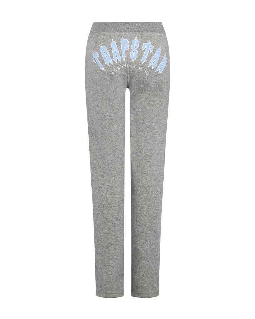 Trapstar Irongate Chenille Slim Fit Track Bottoms Grey | TS-65134