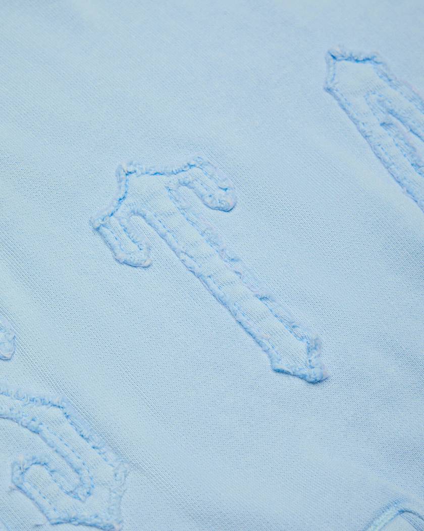 Trapstar Irongate Cropped Batwing Zip Hoodie Baby Blue | TS-65153