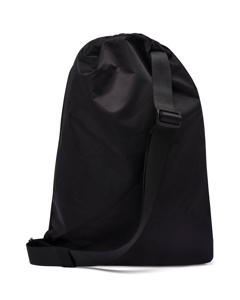Trapstar Irongate Drawstring Bag Black/White | TS-65176