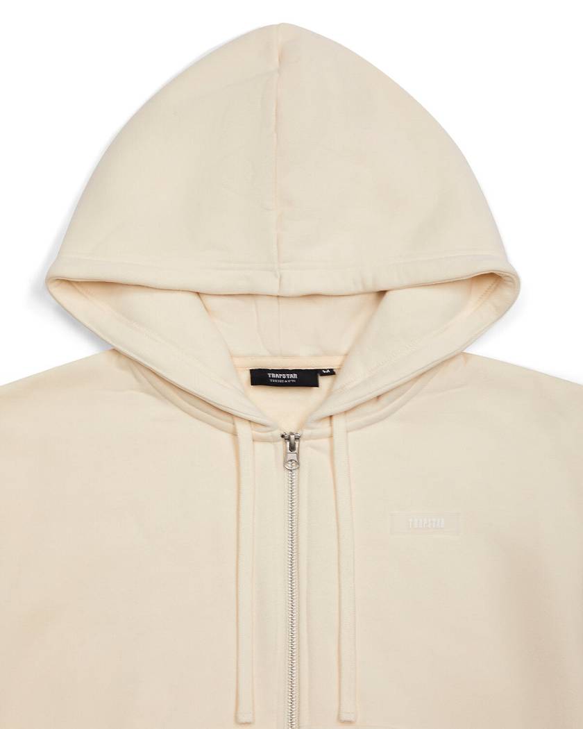Trapstar Irongate Hoodie with Silicone Badge Off White | TS-65144