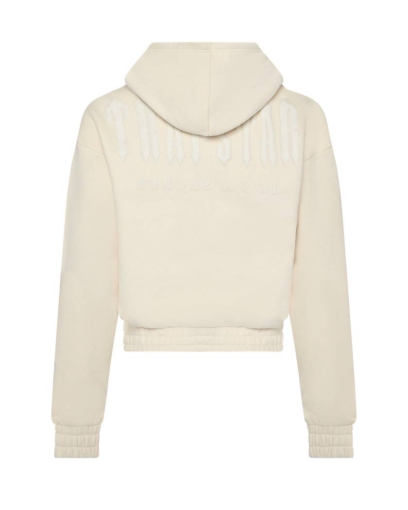 Trapstar Irongate Hoodie with Silicone Badge Off White | TS-65144