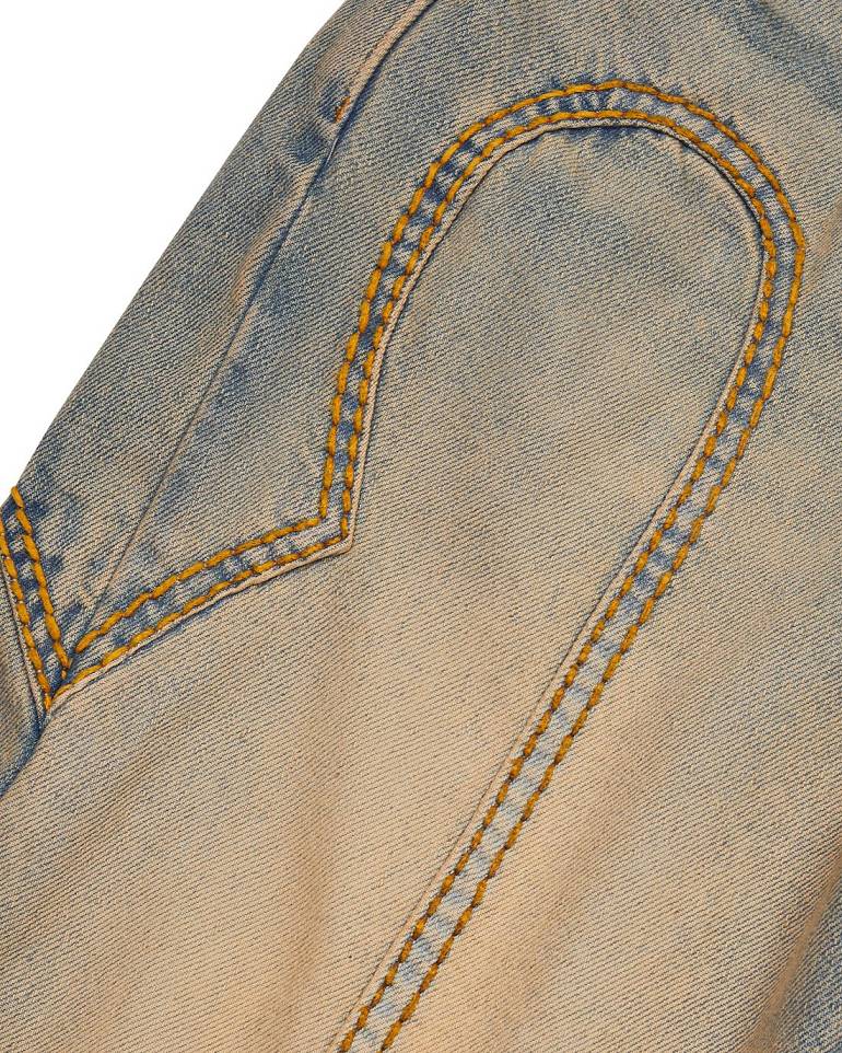 Trapstar Irongate Panel Denim Jeans Sandy Blue | TS-65316
