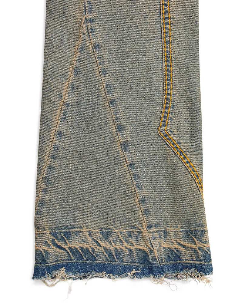 Trapstar Irongate Panel Denim Jeans Sandy Blue | TS-65316
