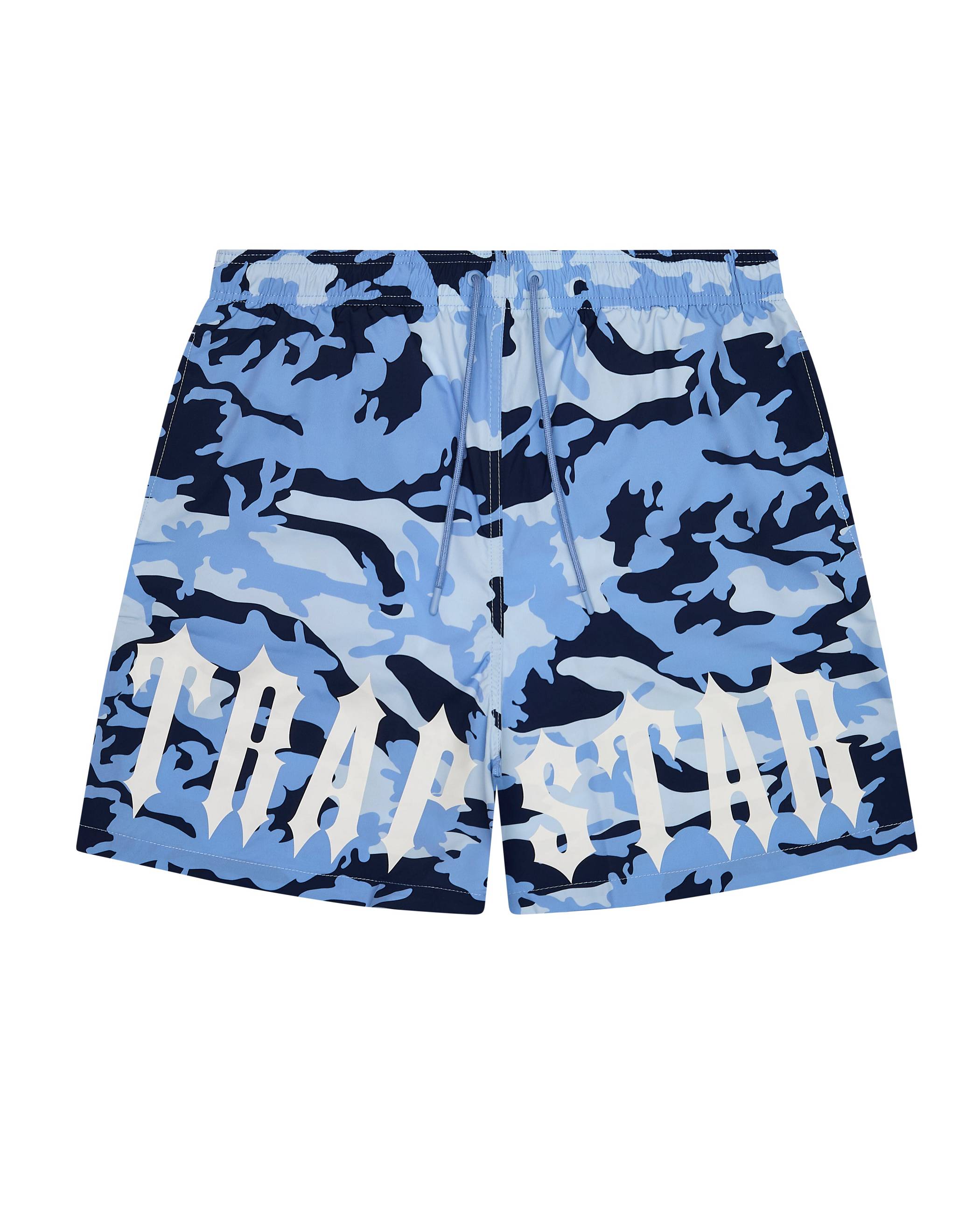 Trapstar Irongate Swim Shorts Blue Camo | TS-65298