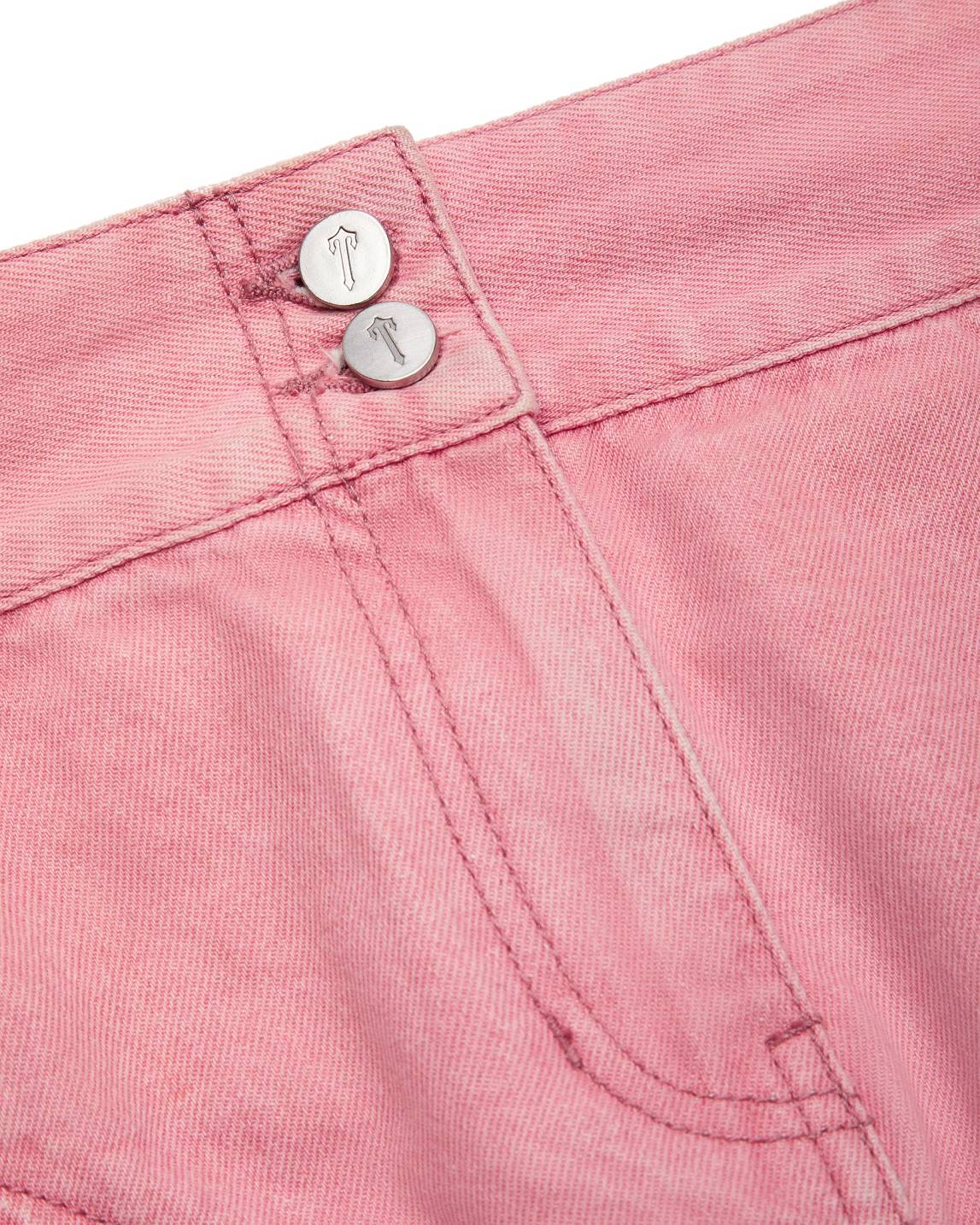 Trapstar Irongate T Denim Zip Detail Mini Skirt Pink | TS-65101