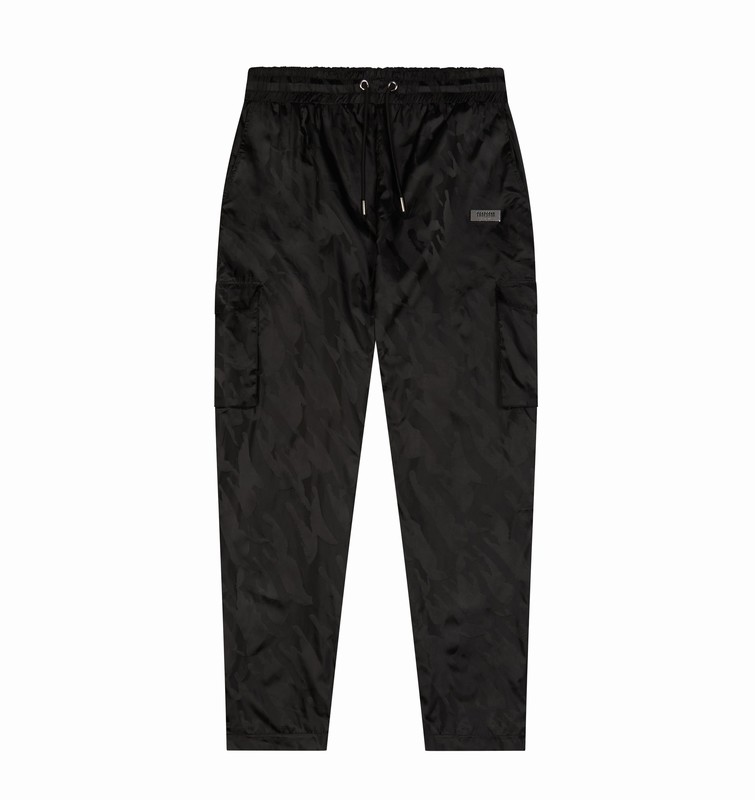 Trapstar Irongate T Jacquard Cargos Black | TS-64860