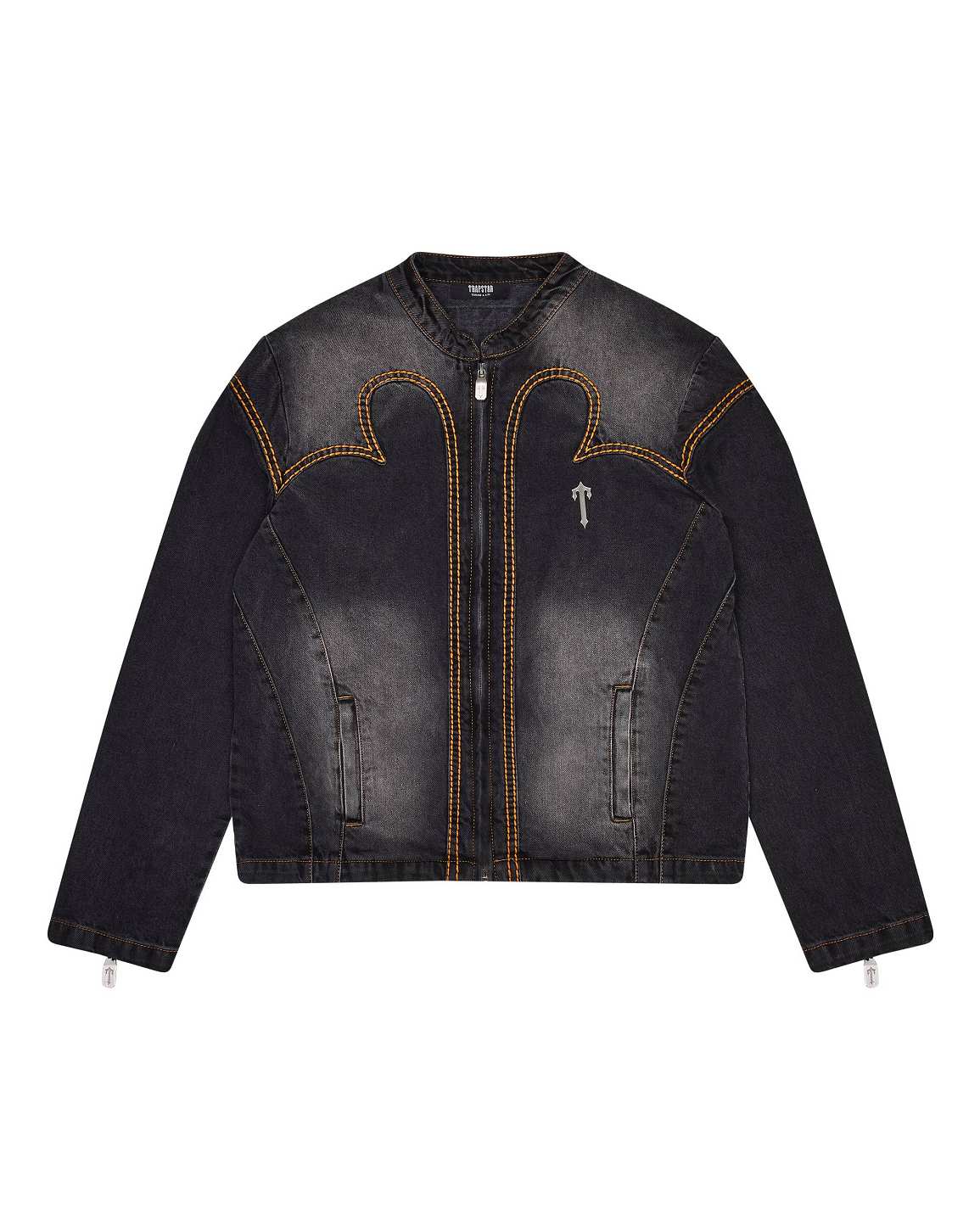 Trapstar Irongate T Panel Denim Jacket Black | TS-65456