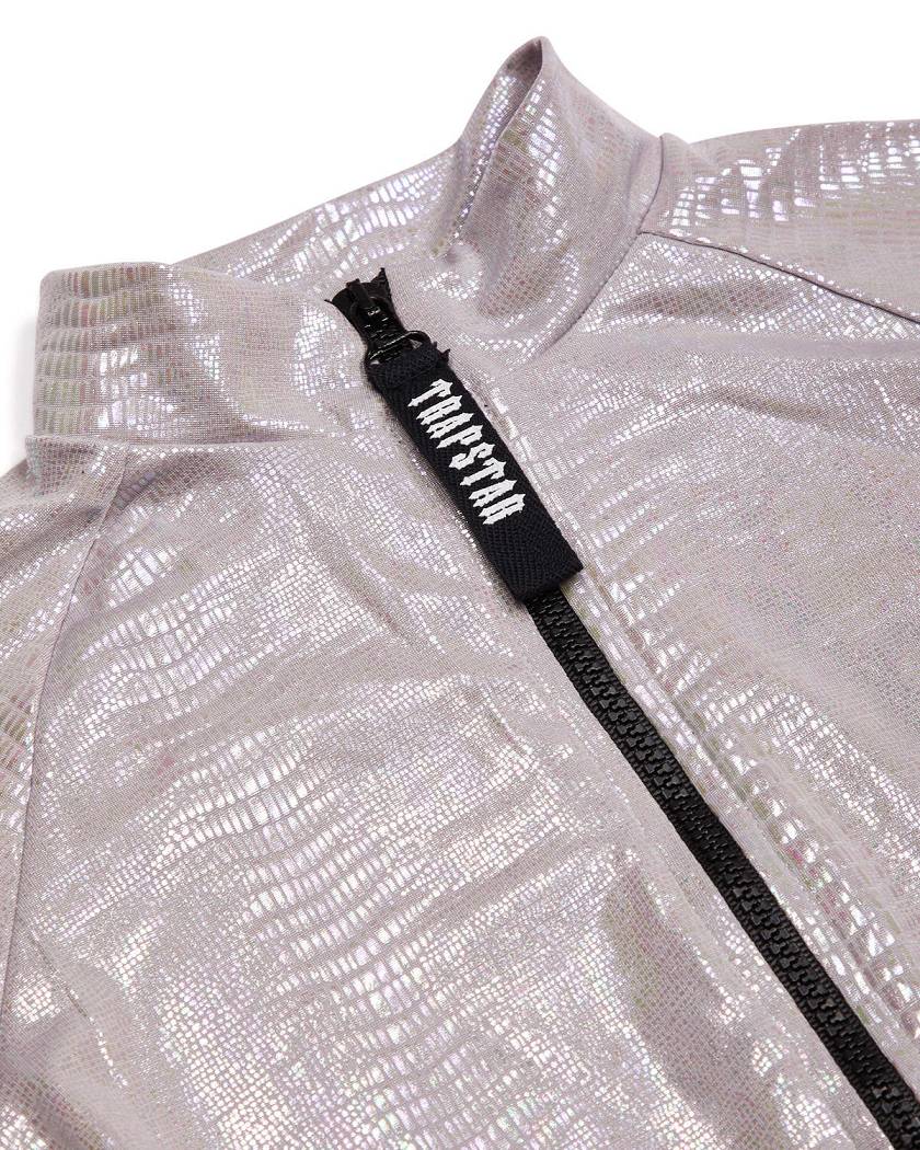 Trapstar Irongate Zipped Bodysuit Silver | TS-65113